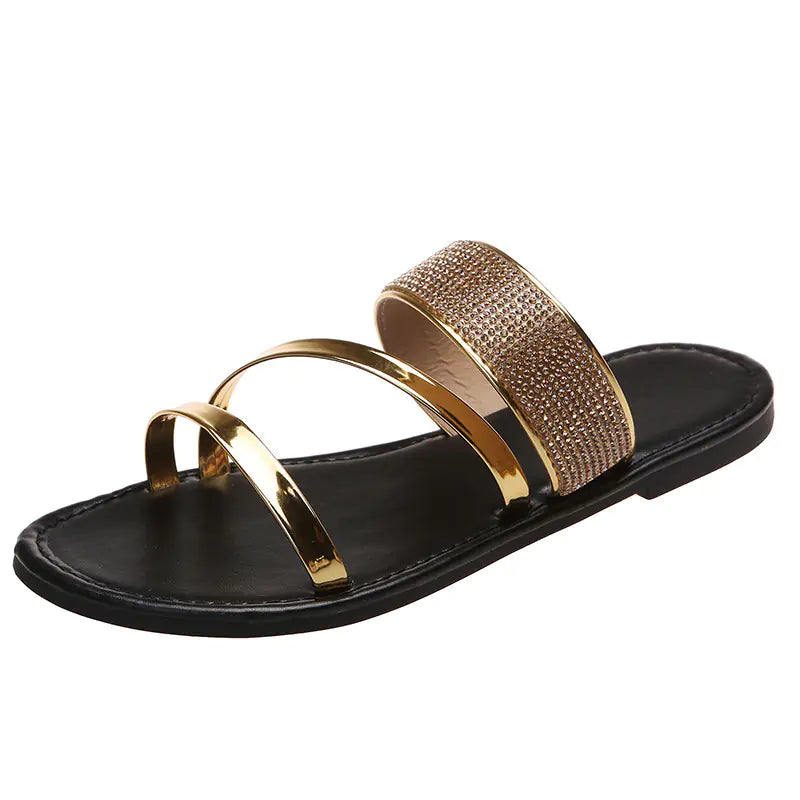 Chic Rhinestone Outdoor Sandals for Women