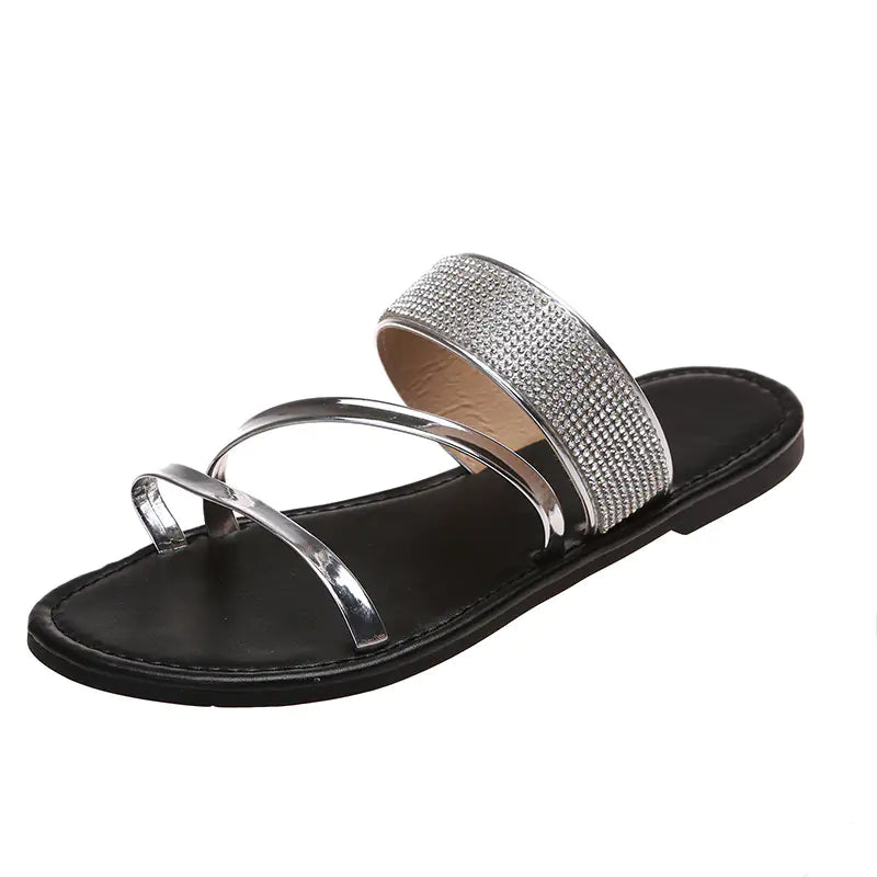 Chic Rhinestone Outdoor Sandals for Women